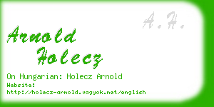 arnold holecz business card